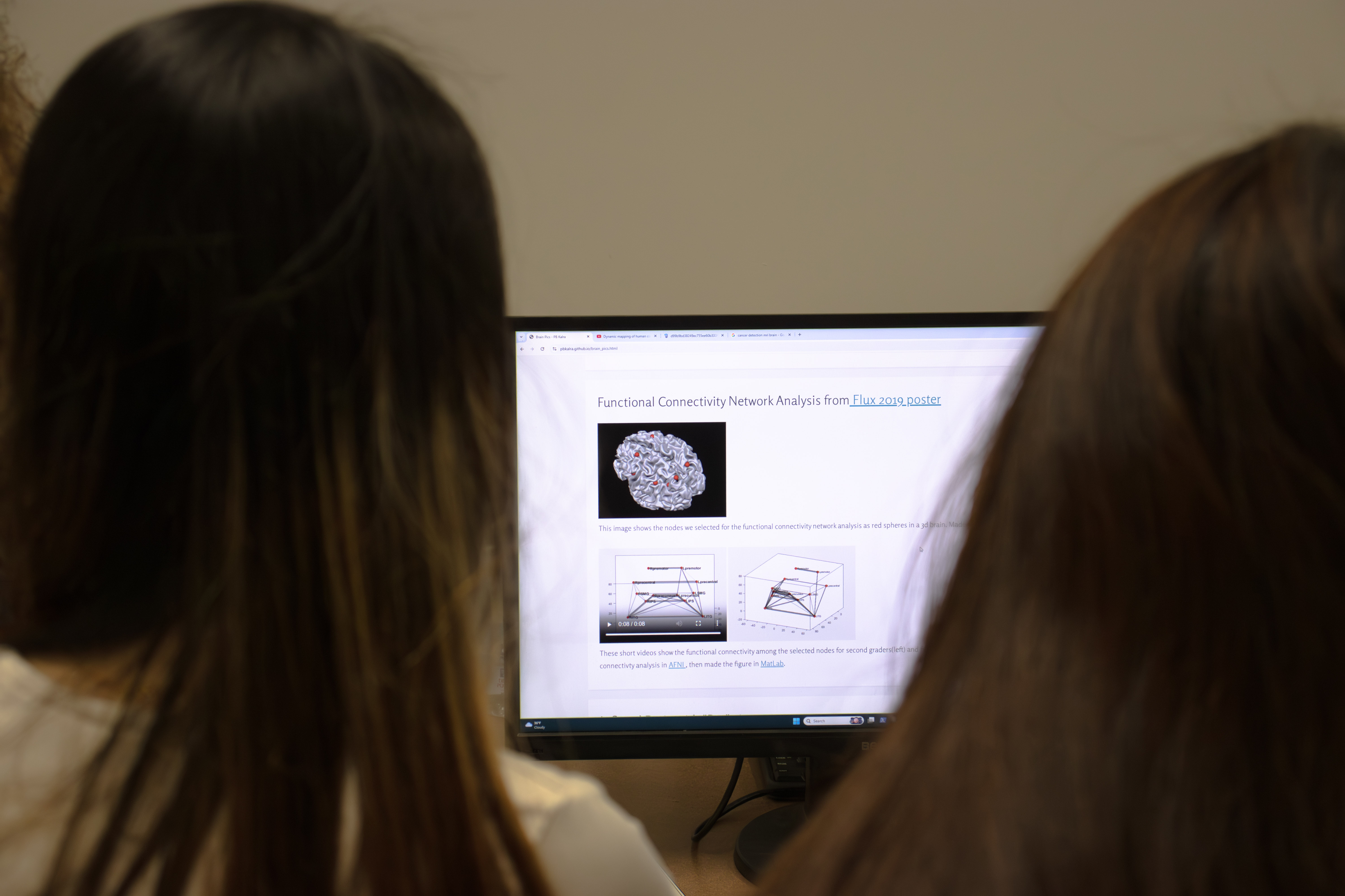 Students reading test results
