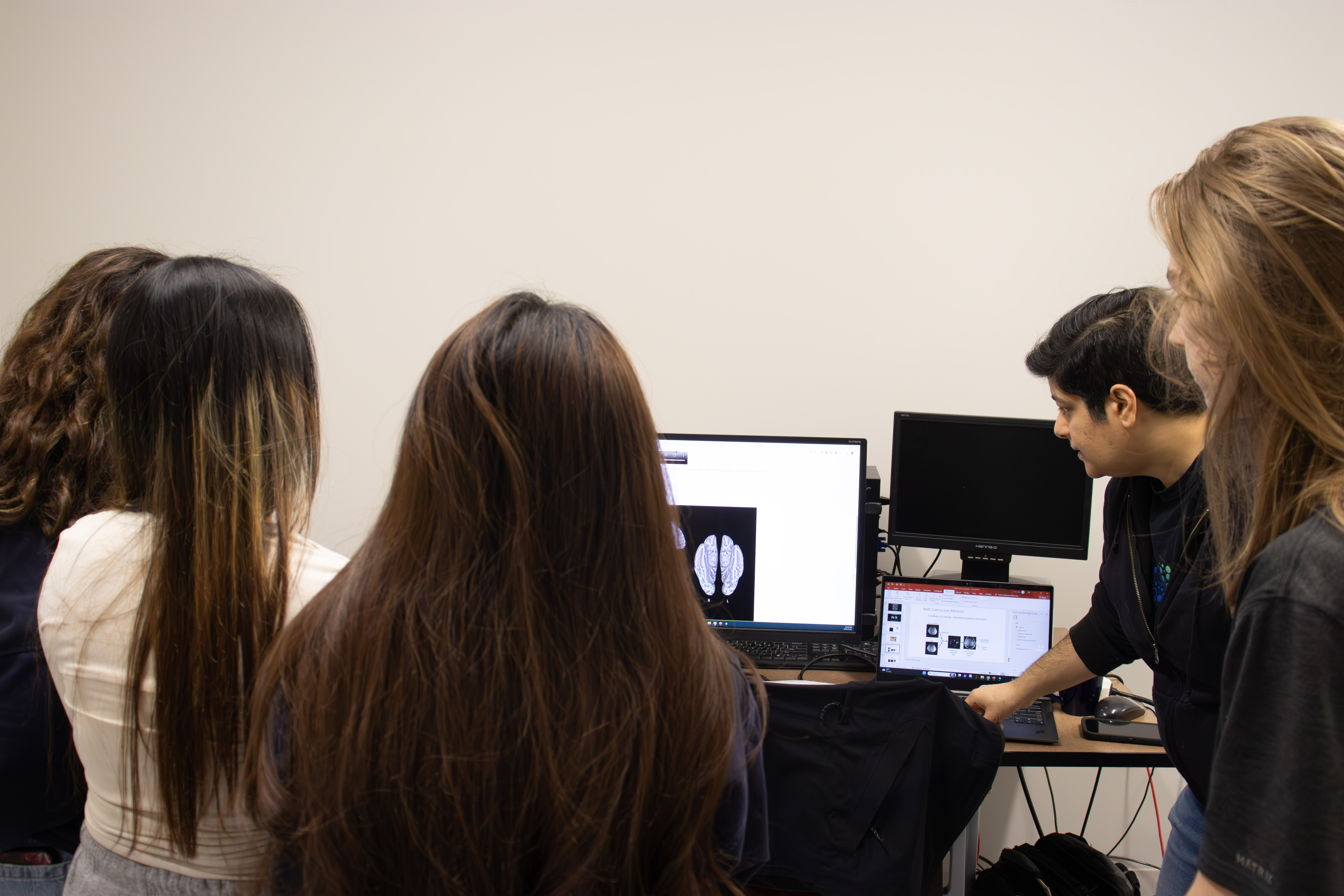 Trainee describing the data