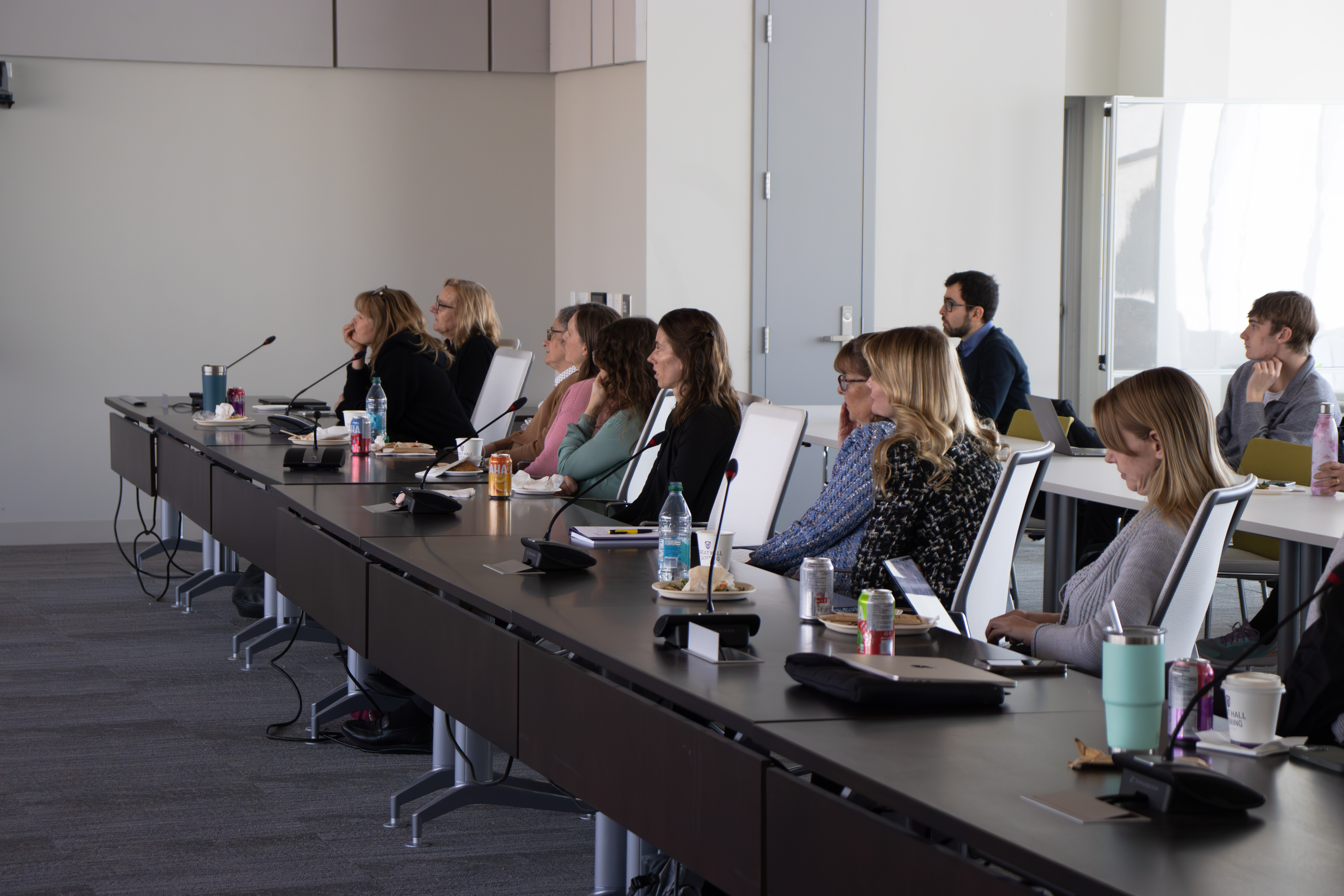 Faculty and Trainees listening to Dr. Conrod's talk